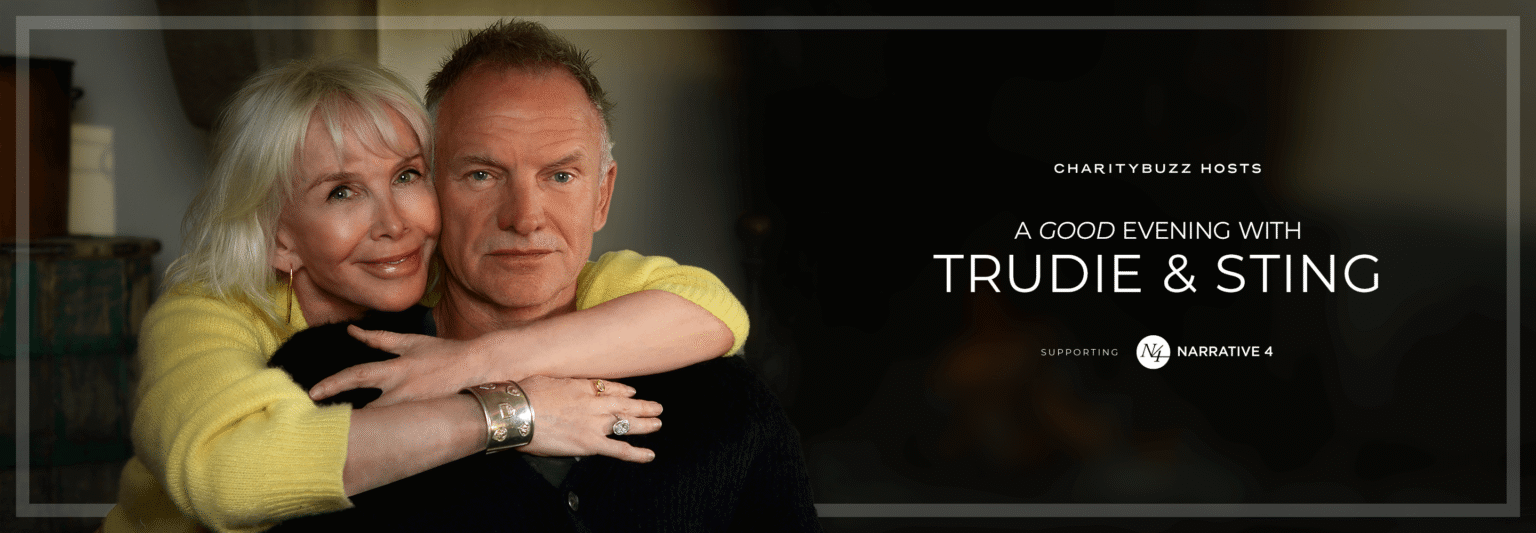 charitybuzz hosts a good evening trudie sting image e3d3 opt
